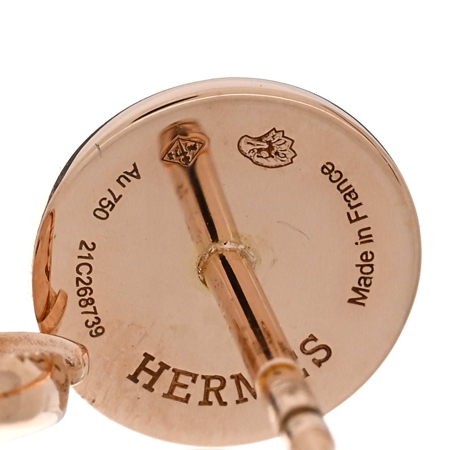 18K Rose Gold TPM Ex-Libris Stud Earrings