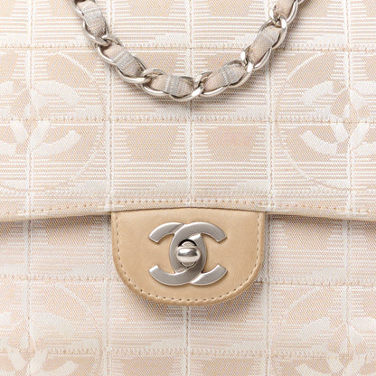Chanel Nylon Medium Travel Flap Light Beige 9 of 14