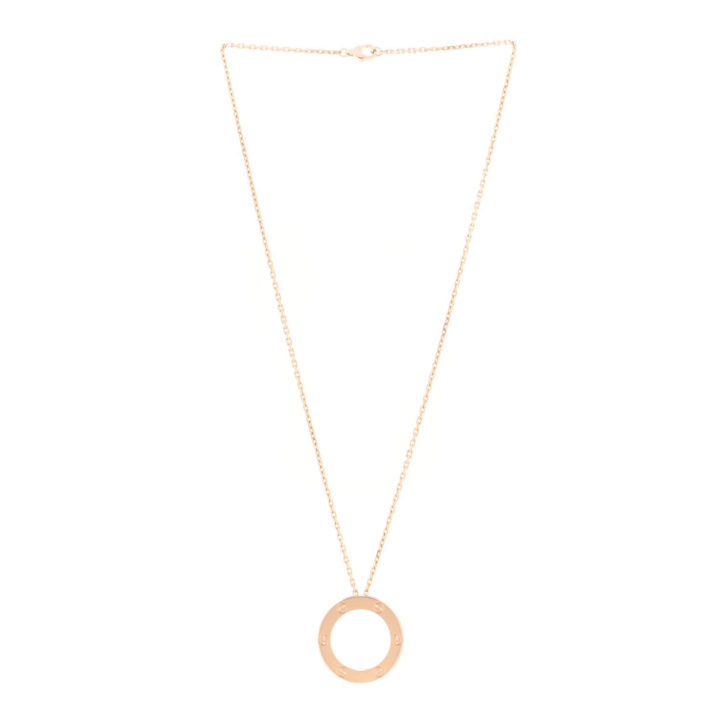 18K Pink Gold LOVE Pendant Necklace
