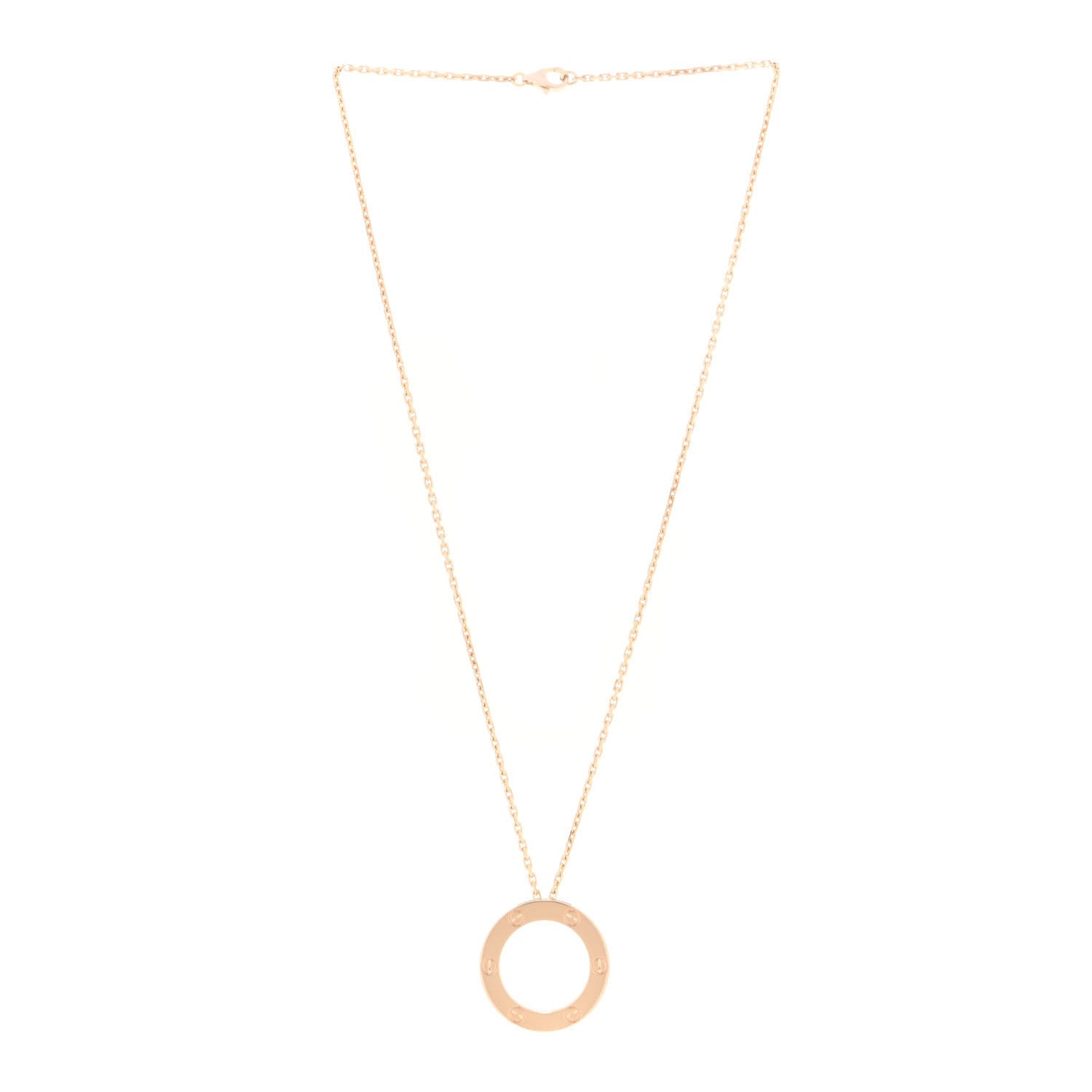 Cartier 18K Pink Gold LOVE Pendant Necklace 3 of 8