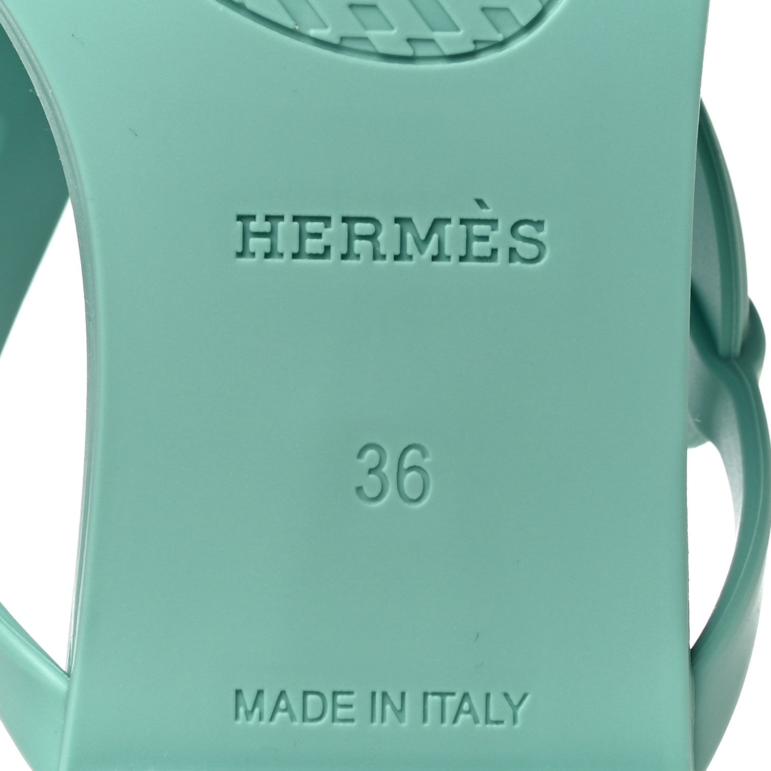 Hermes Rubber Womens Egerie Sandals 36 Vert Embrun 8 of 11