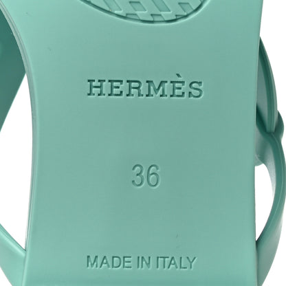 Hermes Rubber Womens Egerie Sandals 36 Vert Embrun 8 of 11