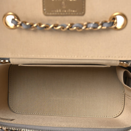 Chanel Lambskin Quilted Small Pearl Crush Vanity Case With Chain Grey 5 of 13
