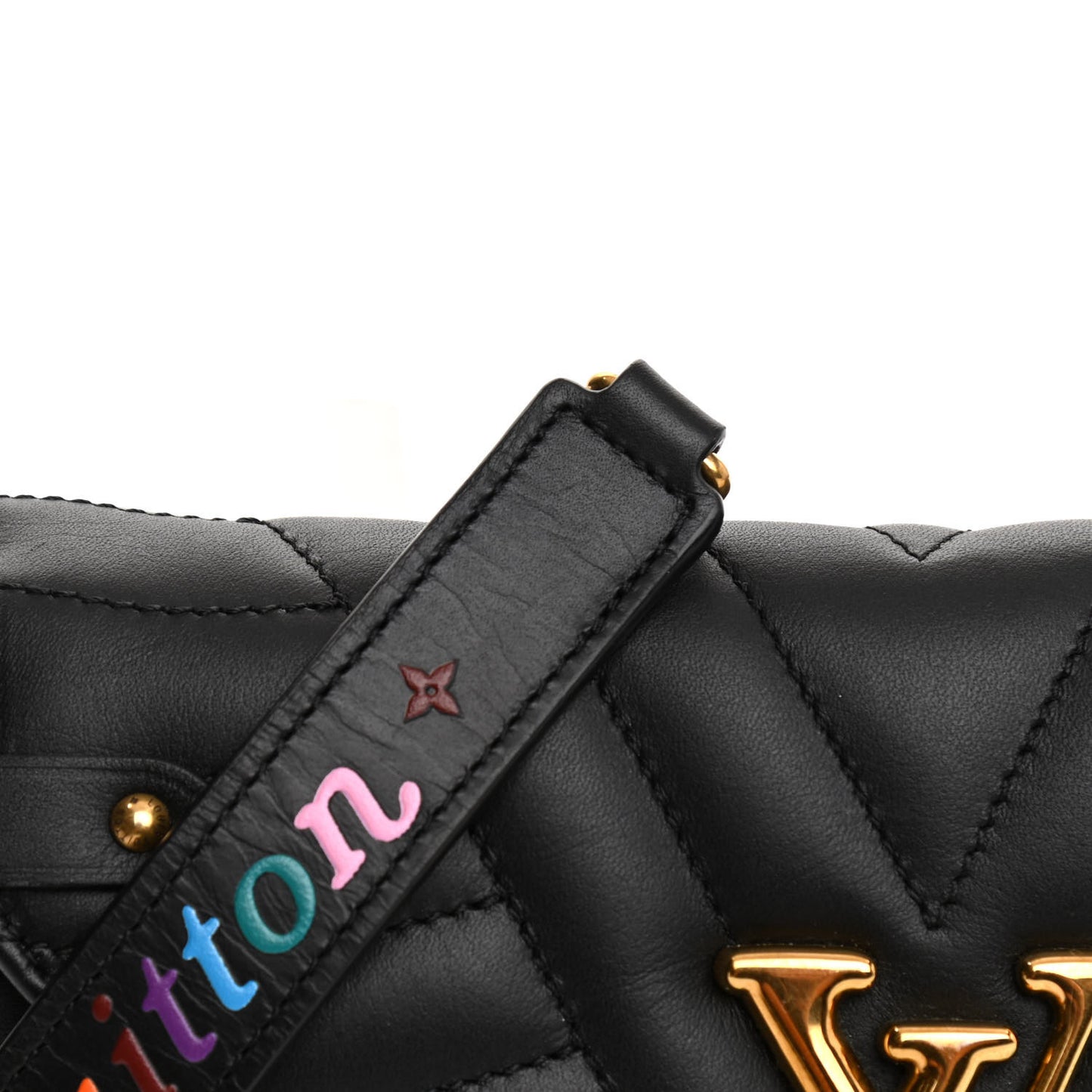 Calfskin New Wave Chain Pochette Black