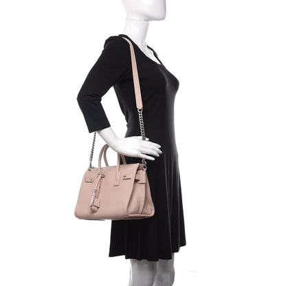 Saint Laurent Grained Calfskin Baby Sac De Jour Souple Marble Pink 3 of 10