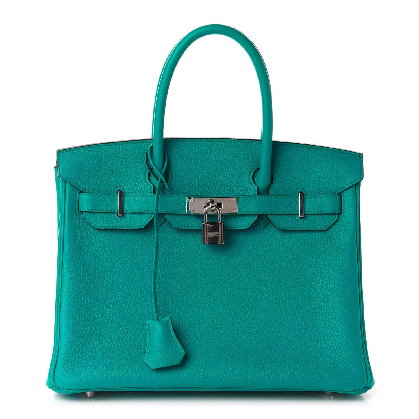 Taurillon Clemence Birkin 30 Bleu Paon