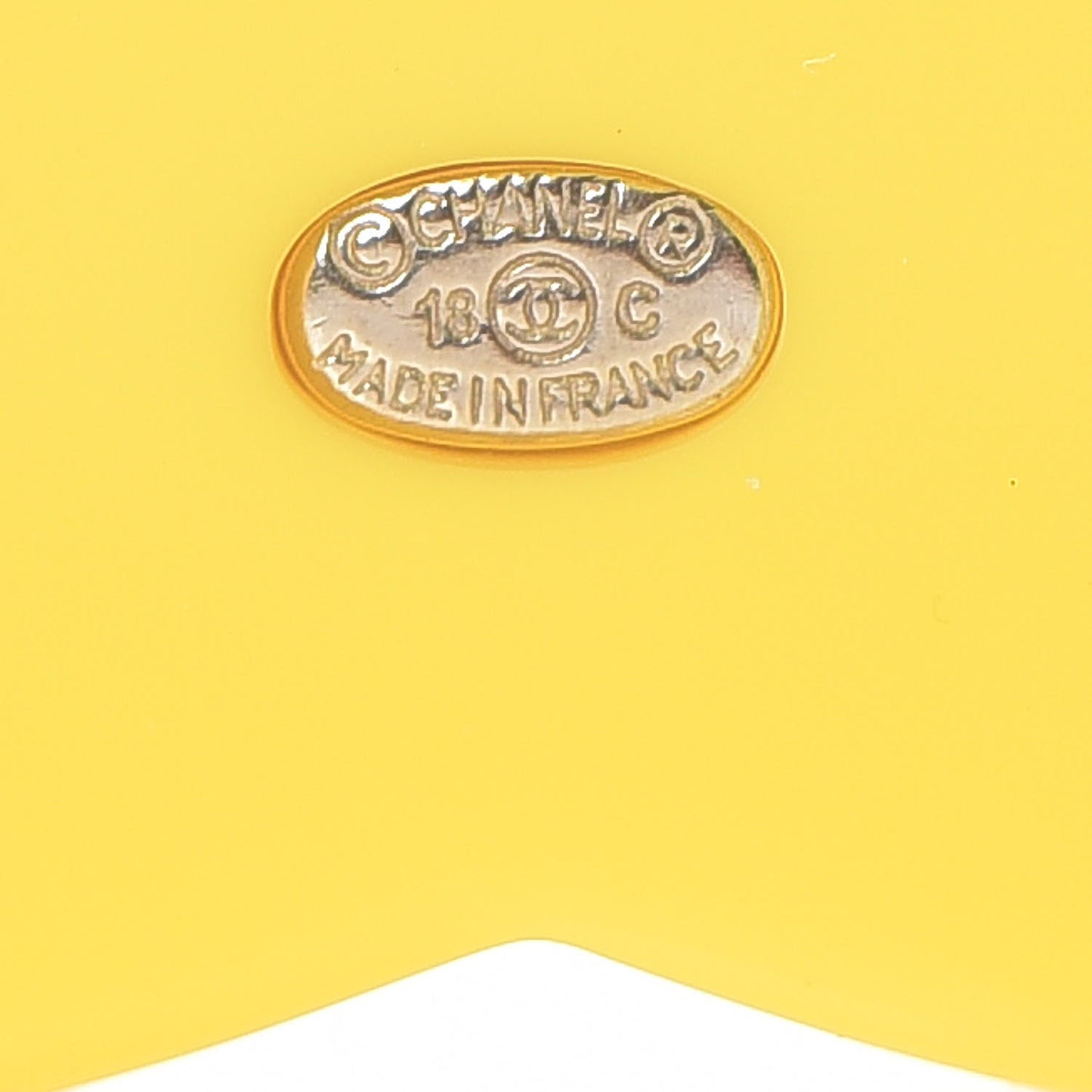 Resin Glitter Crystal CC Brooch Yellow Blue