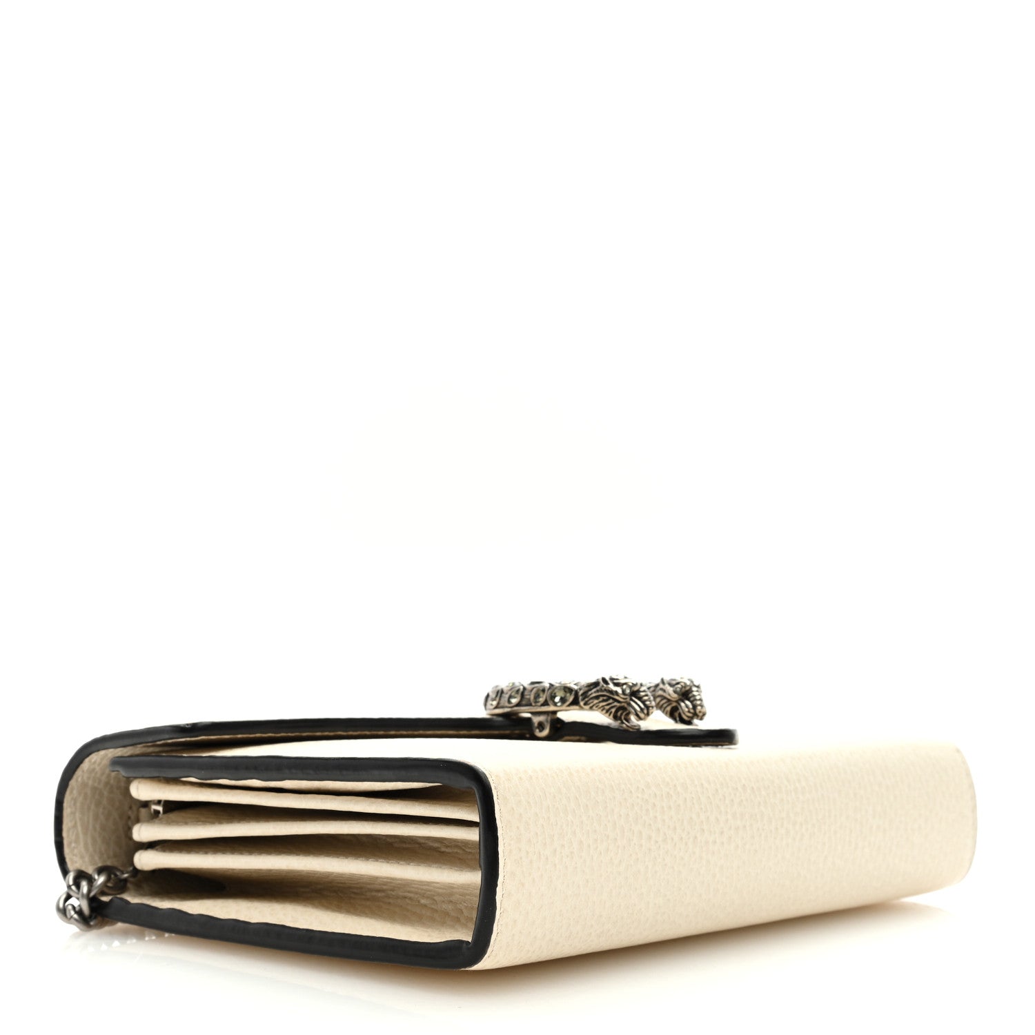 Gucci Dollar Calfskin Mini Dionysus Chain Wallet Mystic White 4 of 8