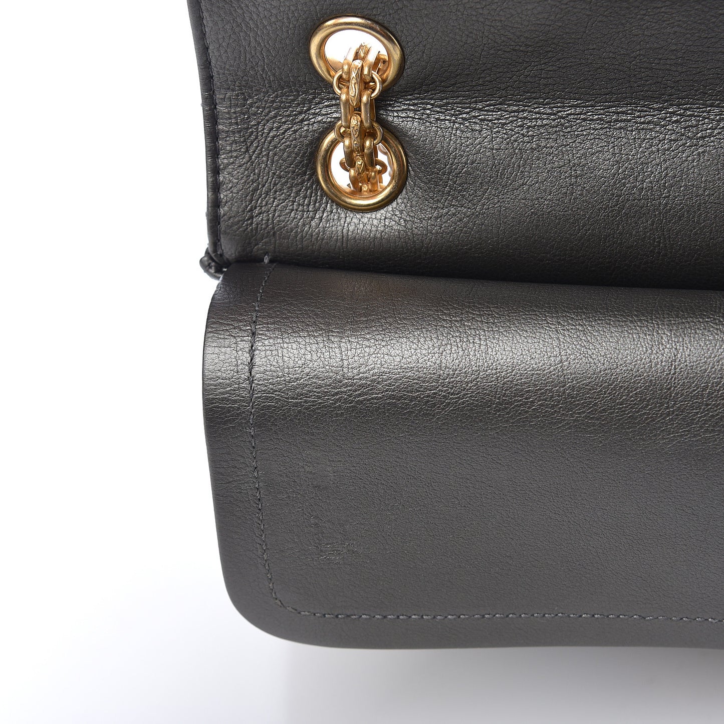 Metallic Calfskin Quilted 2.55 Reissue 225 Flap Charcoal