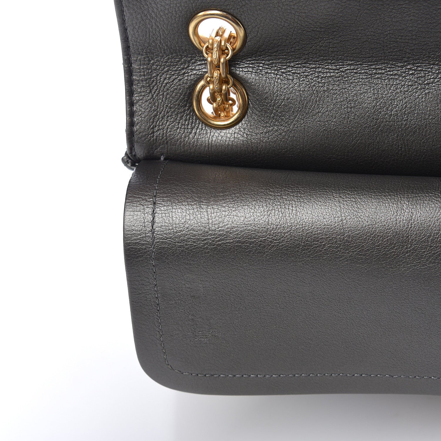 Chanel Metallic Calfskin Quilted 2.55 Reissue 225 Flap Charcoal 13 of 14
