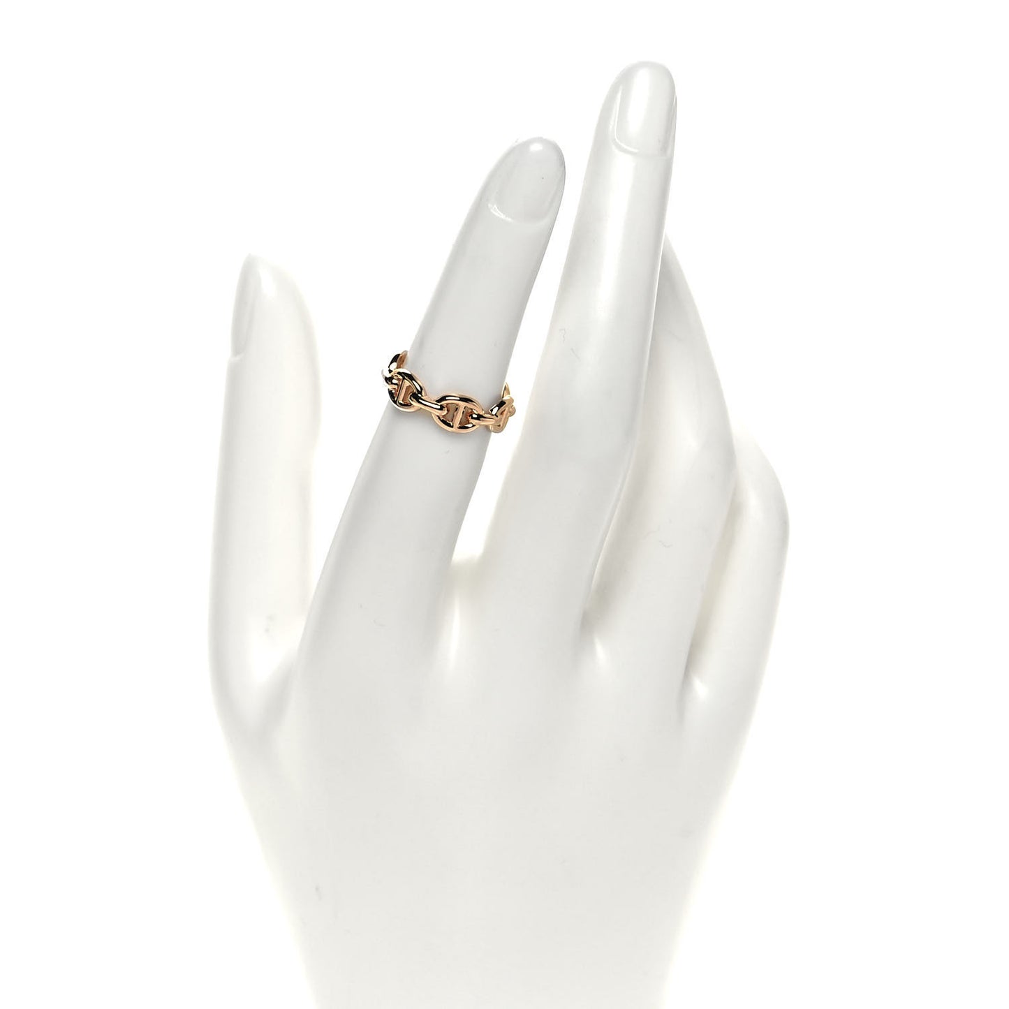 18K Rose Gold PM Chaine D'Ancre Enchainee Ring 50 5.25