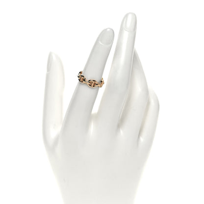 Hermes 18K Rose Gold PM Chaine D'Ancre Enchainee Ring 50 5.25 2 of 6