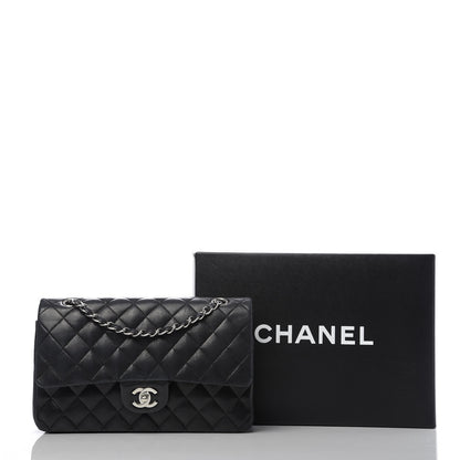 Chanel Lambskin Quilted Medium Double Flap Black 10 of 13