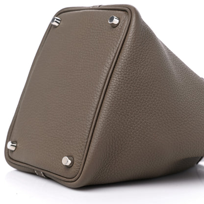 Hermes Taurillon Clemence Picotin Lock 18 PM Etoupe 8 of 8