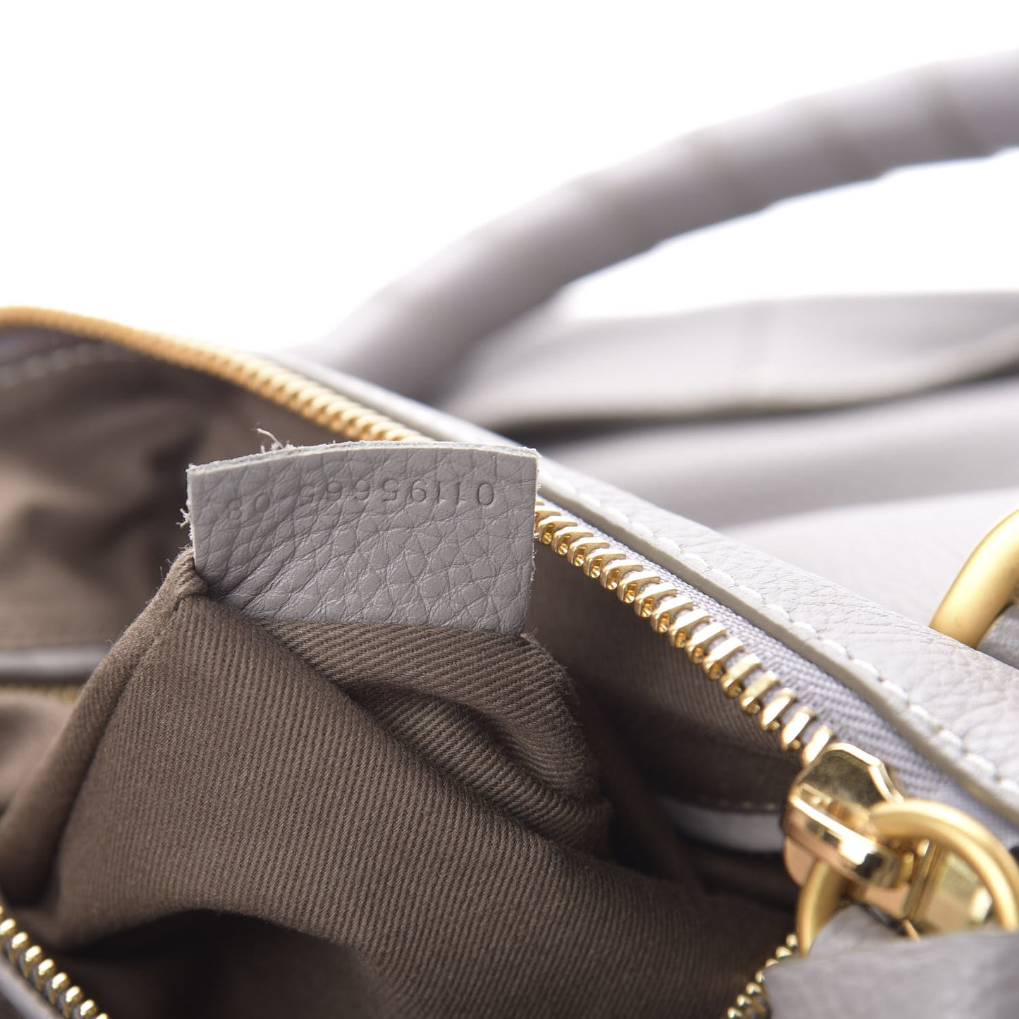 Calfskin Medium Marcie Satchel Cashmere Grey