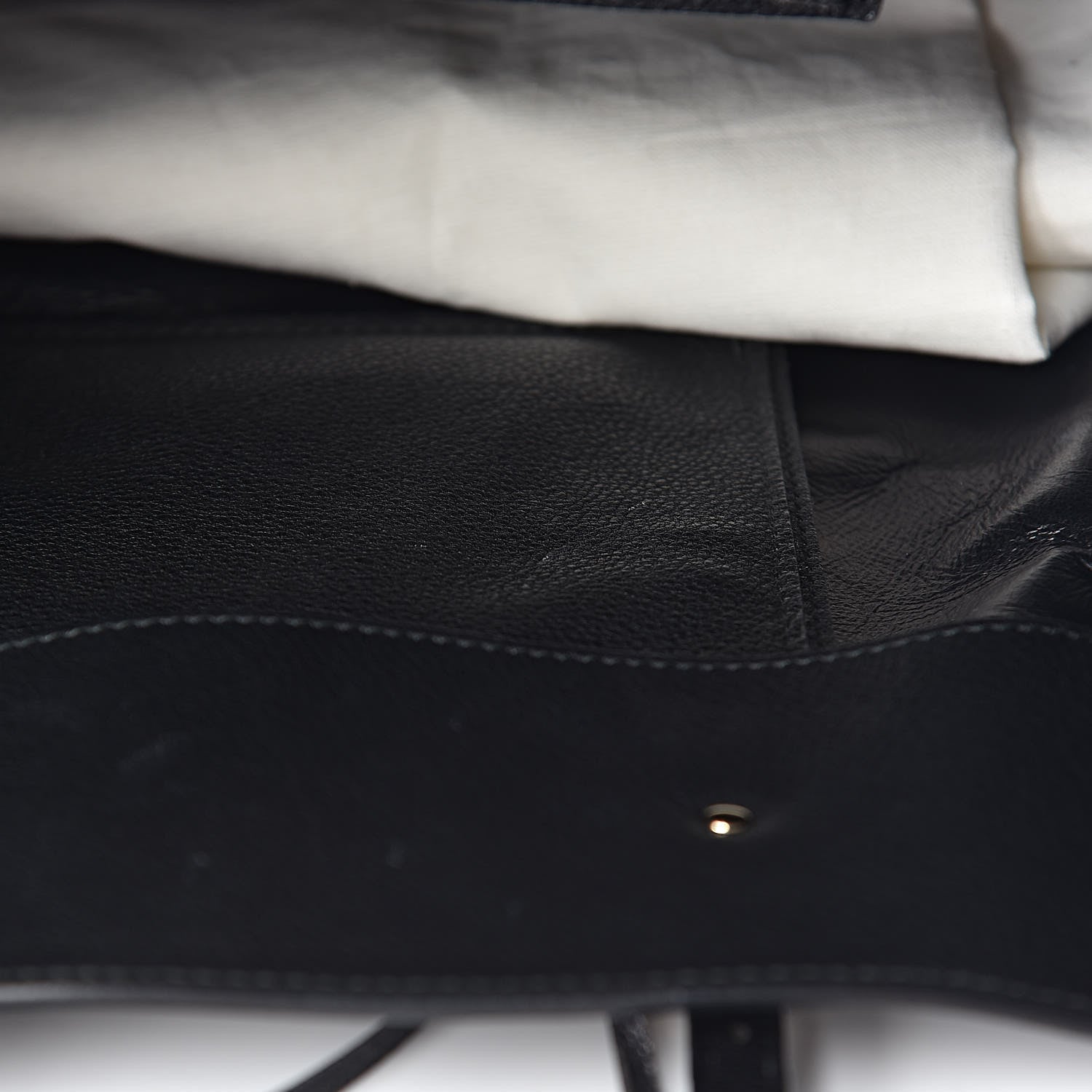 Balenciaga Grained Calfskin Gold Metallic Edge Hardware Papier A4 Tote Black 9 of 13