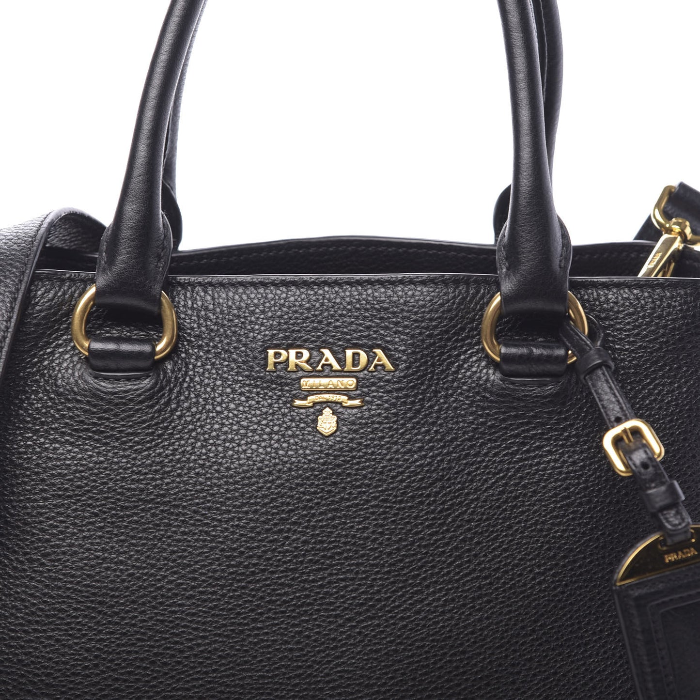 Vitello Phenix Top Handle Bag Black