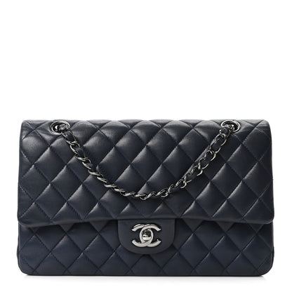 Chanel Lambskin Quilted Medium Double Flap Navy 1 of 10