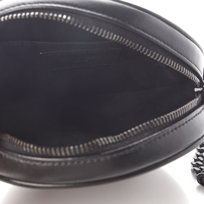 Saint Laurent Calfskin Matelasse Chevron Round Vinyle Camera Bag Black 5 of 9
