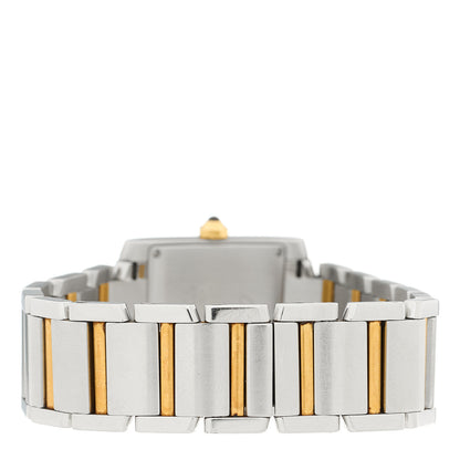 Cartier Stainless Steel 18K Yellow Gold 25mm Tank Francaise Quartz Watch 3 of 4