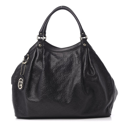 Gucci Guccissima Large Sukey Tote Black 1 of 13
