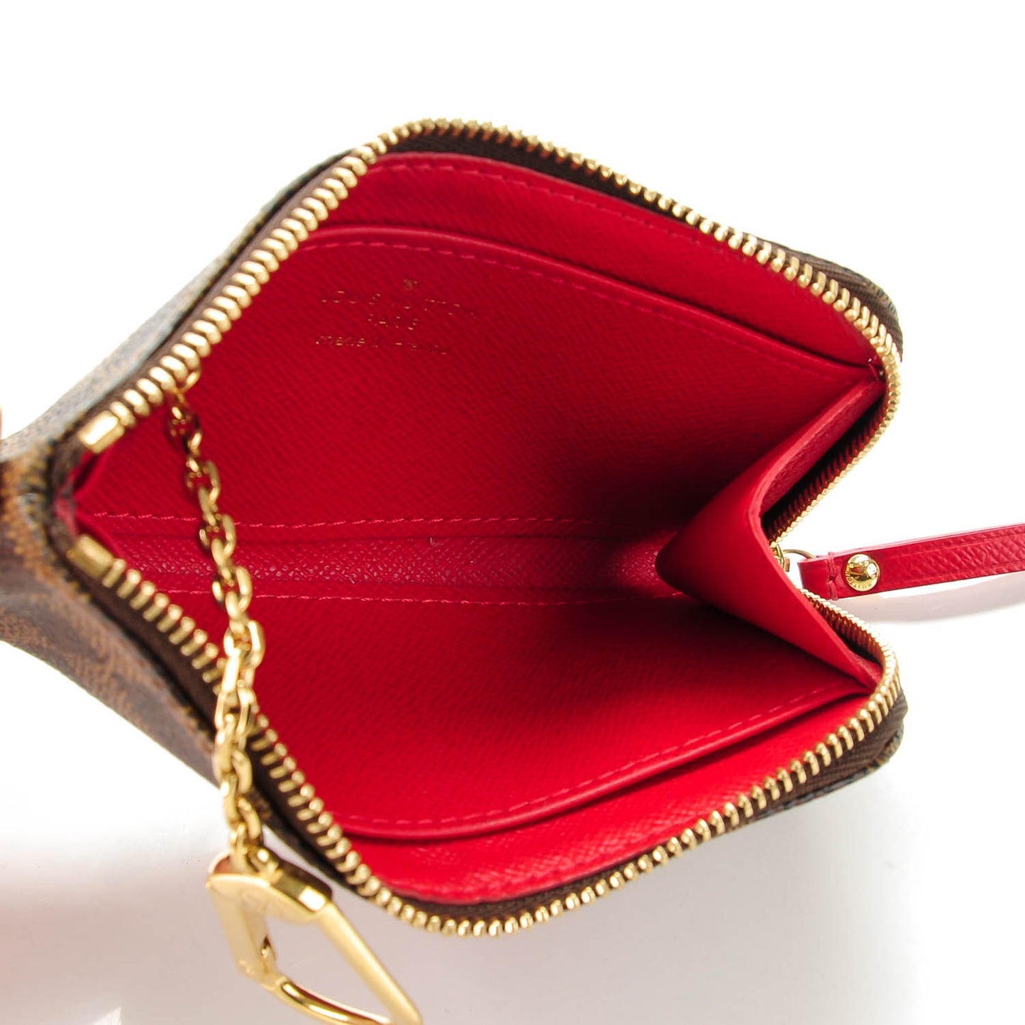 Damier Ebene Complice Trunks and Bags Key Pouch Red