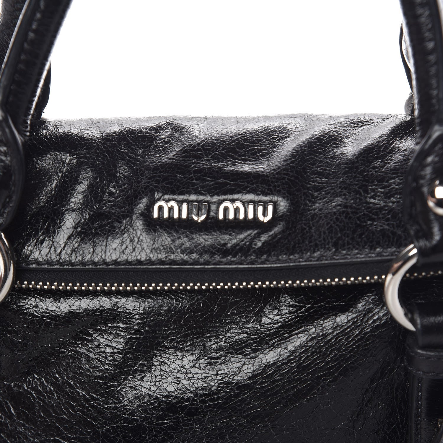Miu Miu Vitello Lux Mini Bow Bag Black 9 of 11