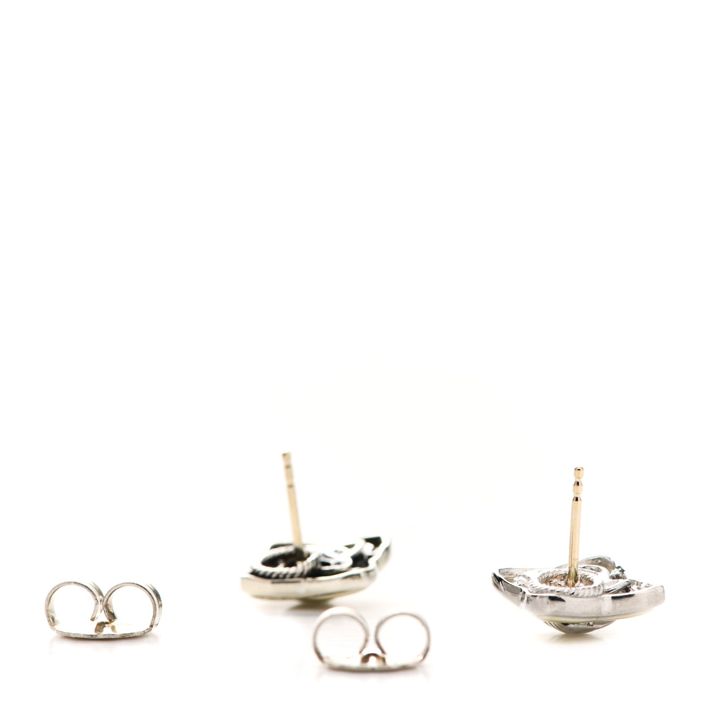 Sterling Silver 14K Yellow Gold Quatrefoil Earrings