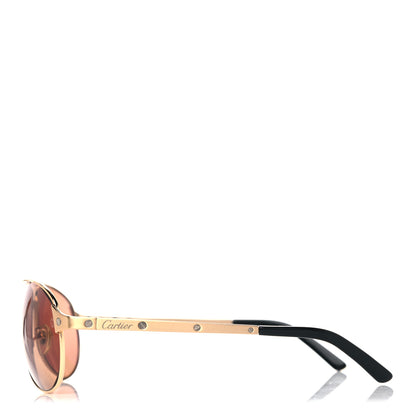 Cartier Santos Dumont Vendome Aviator Sunglasses 3592554 Gold 3 of 6