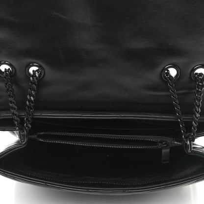 Saint Laurent Calfskin Y Quilted Monogram Medium Loulou Chain Satchel Black 5 of 9