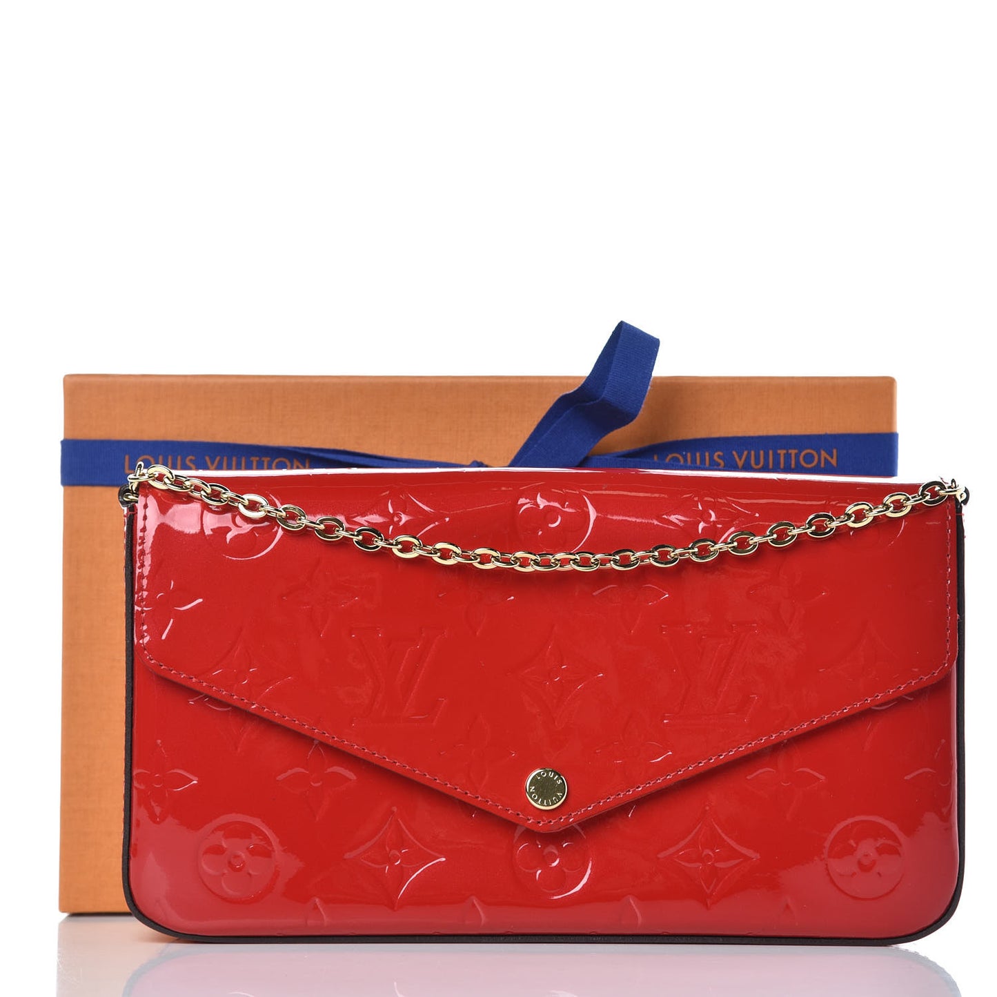 Vernis Felicie Pochette Chain Wallet Cherry