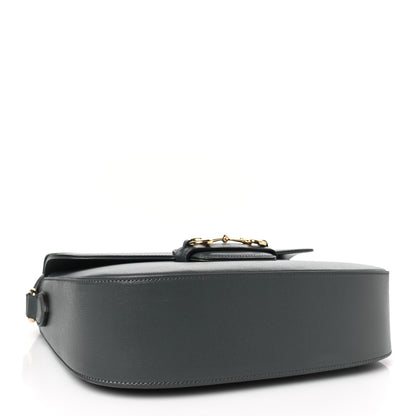 Gucci Azalea Calfskin Web Horsebit 1955 Shoulder Bag Graphite Grey 4 of 8