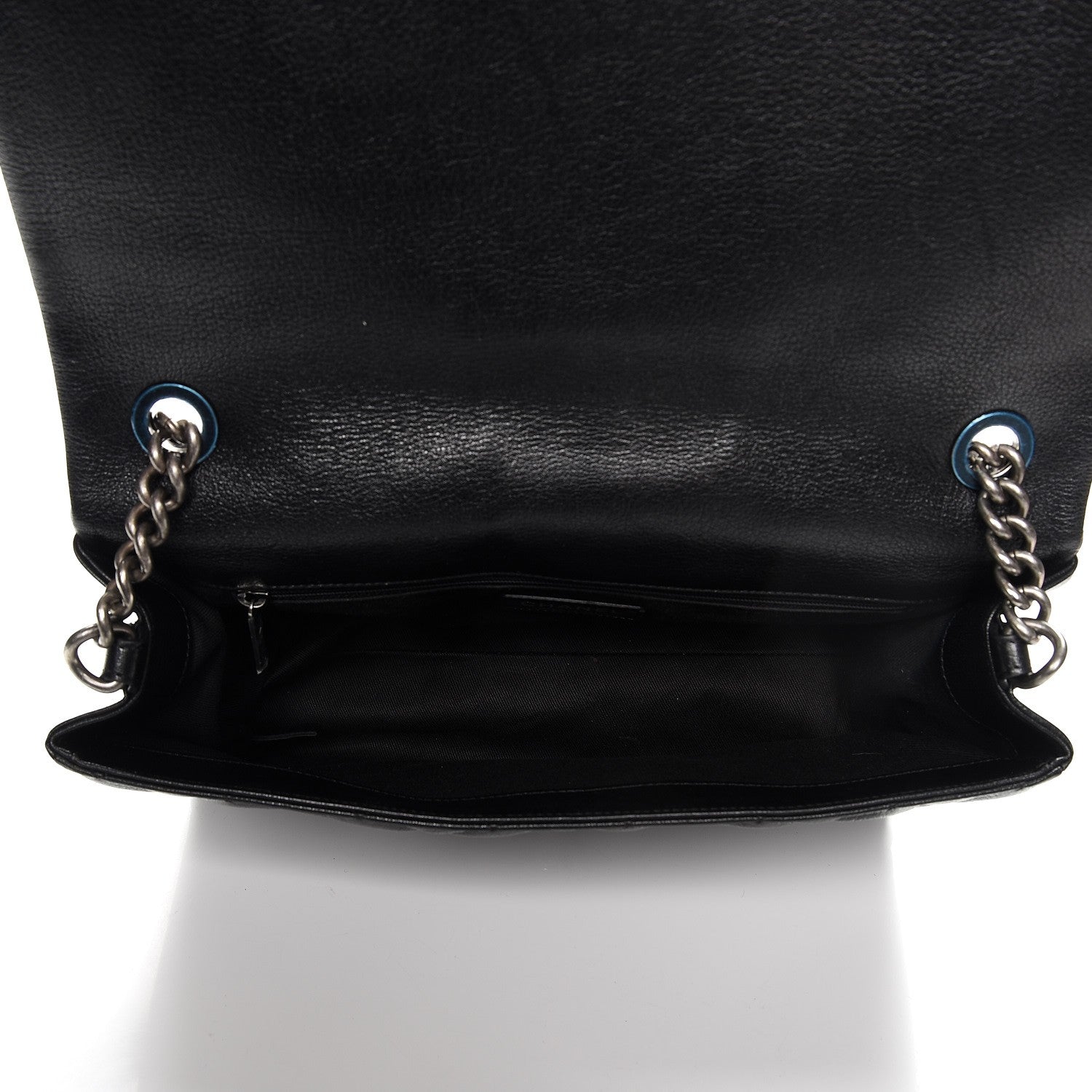 Chanel Metallic Goatskin Quilted Large City Rock Flap Black 5 of 7