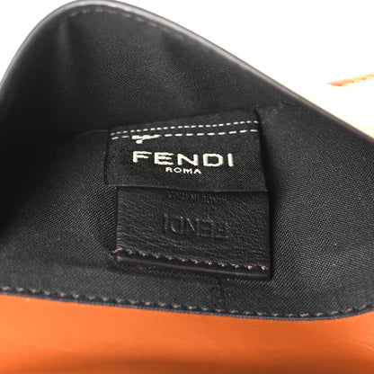 Fendi Vitello King Tamponato Logo Embossed Fold Over Card Holder Wallet Cuoio 14 of 19