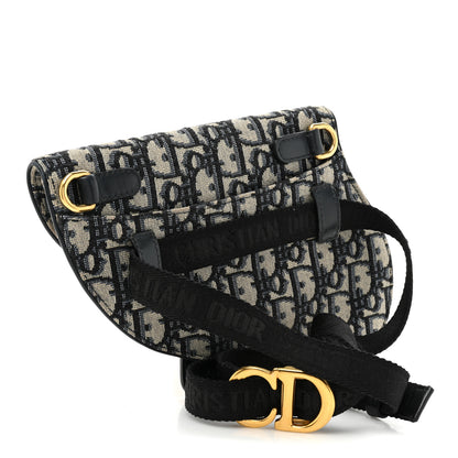 Christian Dior Oblique Saddle Belt Pouch Blue 3 of 8
