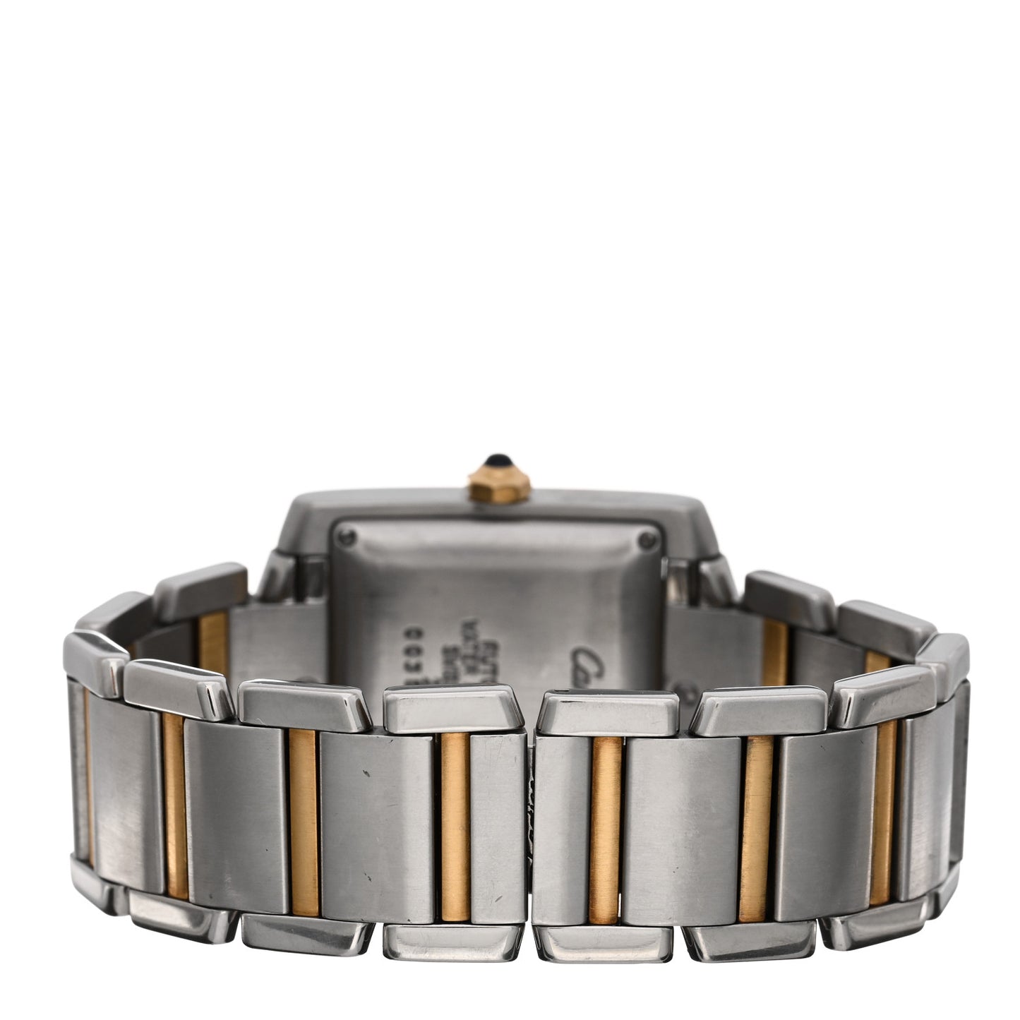 Stainless Steel 18K Yellow Gold 28mm Tank Francaise Automatic Watch