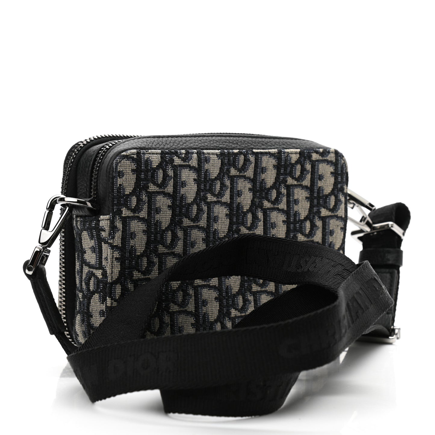 Oblique Pouch Beige Black