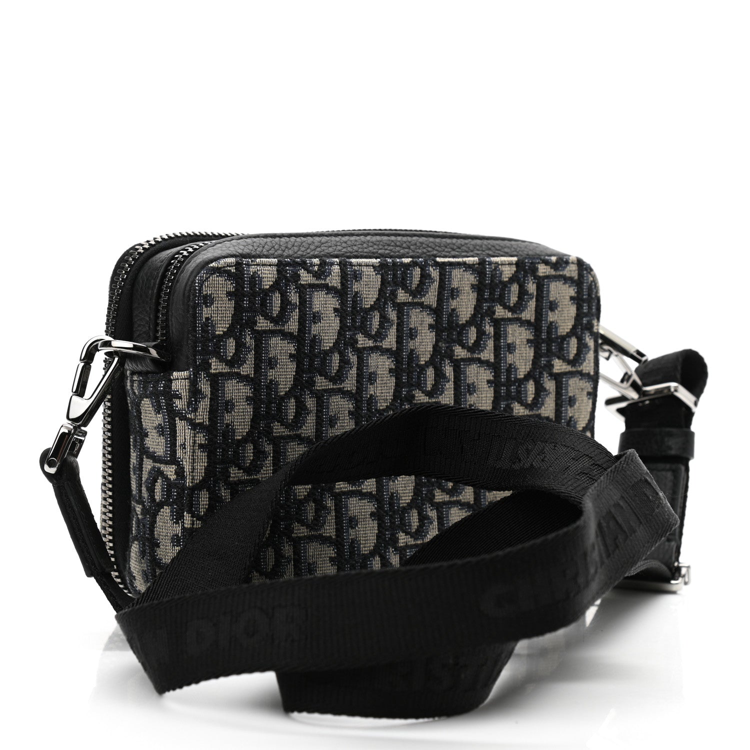 Christian Dior Oblique Pouch Beige Black 3 of 11