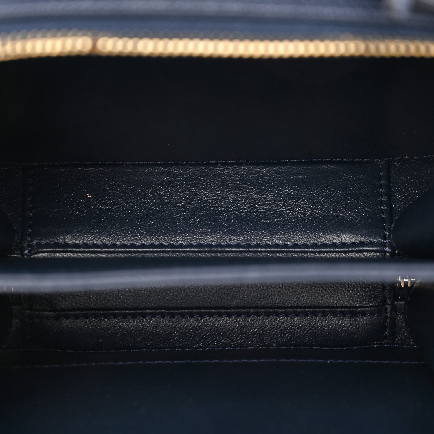 Chanel Caviar Quilted Small CC Filigree Vanity Case Navy 5 of 10