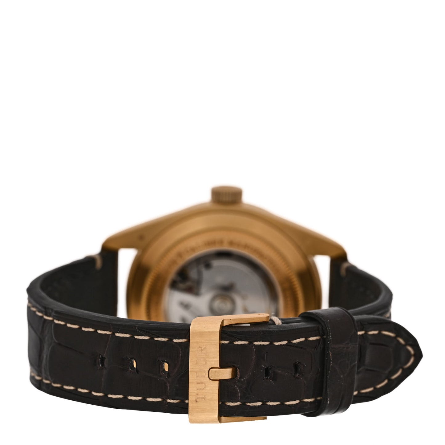 18K Yellow Gold Alligator 39mm Black Bay Fifty Eight Automatic Watch Green 79018V
