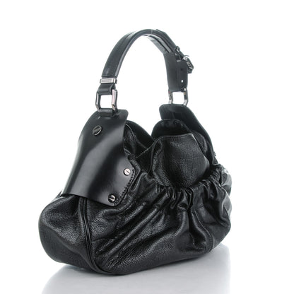 Burberry Calfskin Warrior Hobo Black 3 of 8
