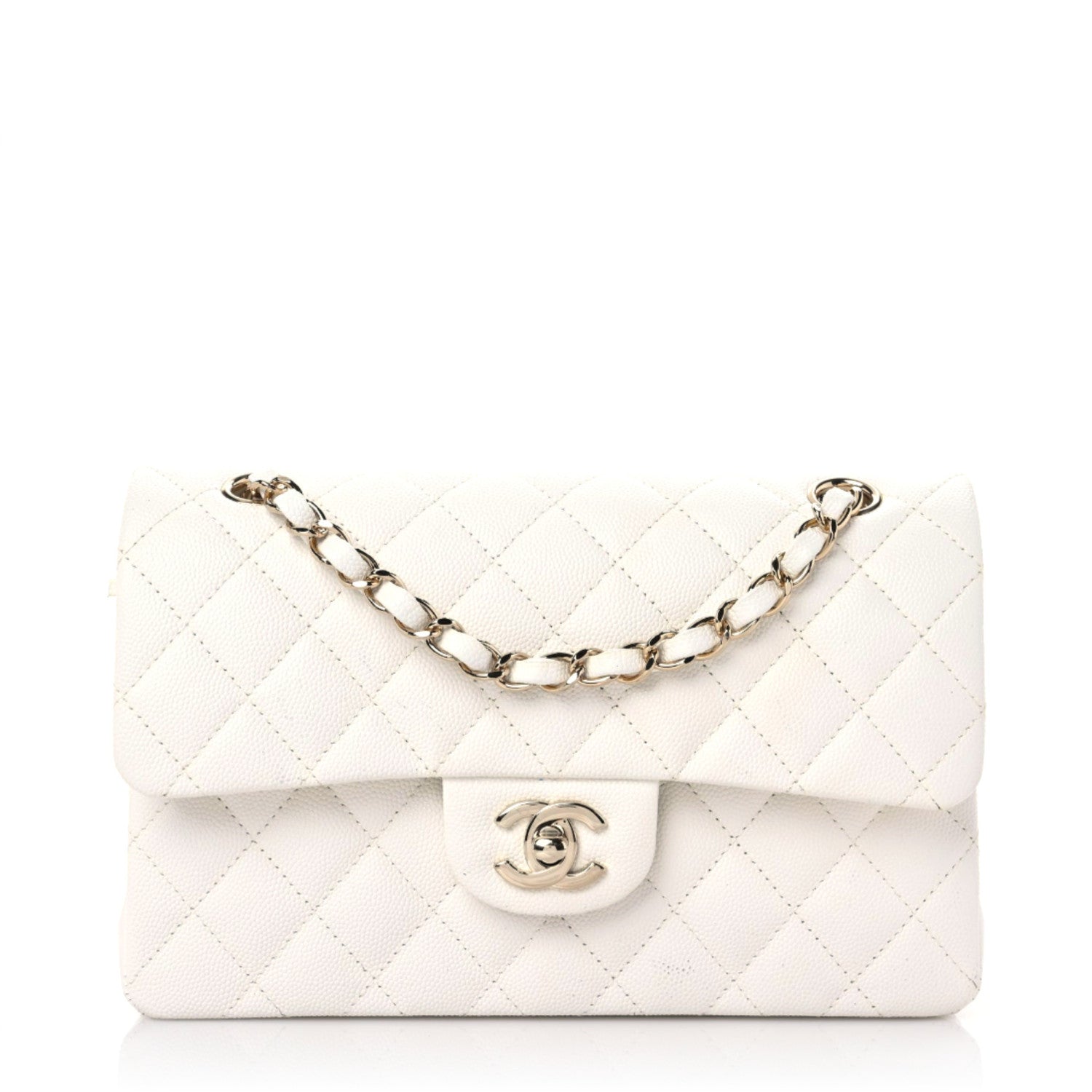 Chanel Caviar Quilted Small Double Flap White 1 of 17