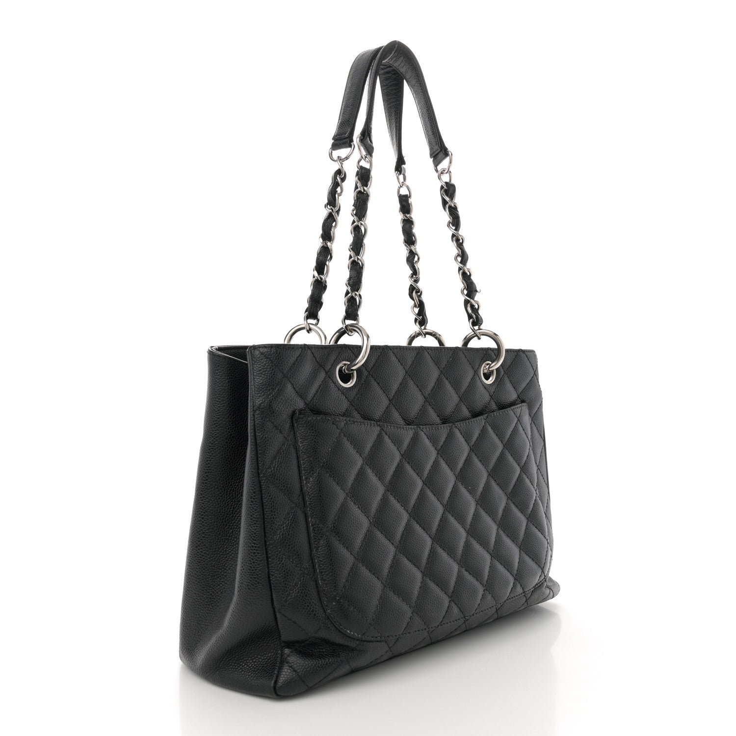 Chanel Caviar Quilted Grand Shopping Tote GST Black 3 of 14