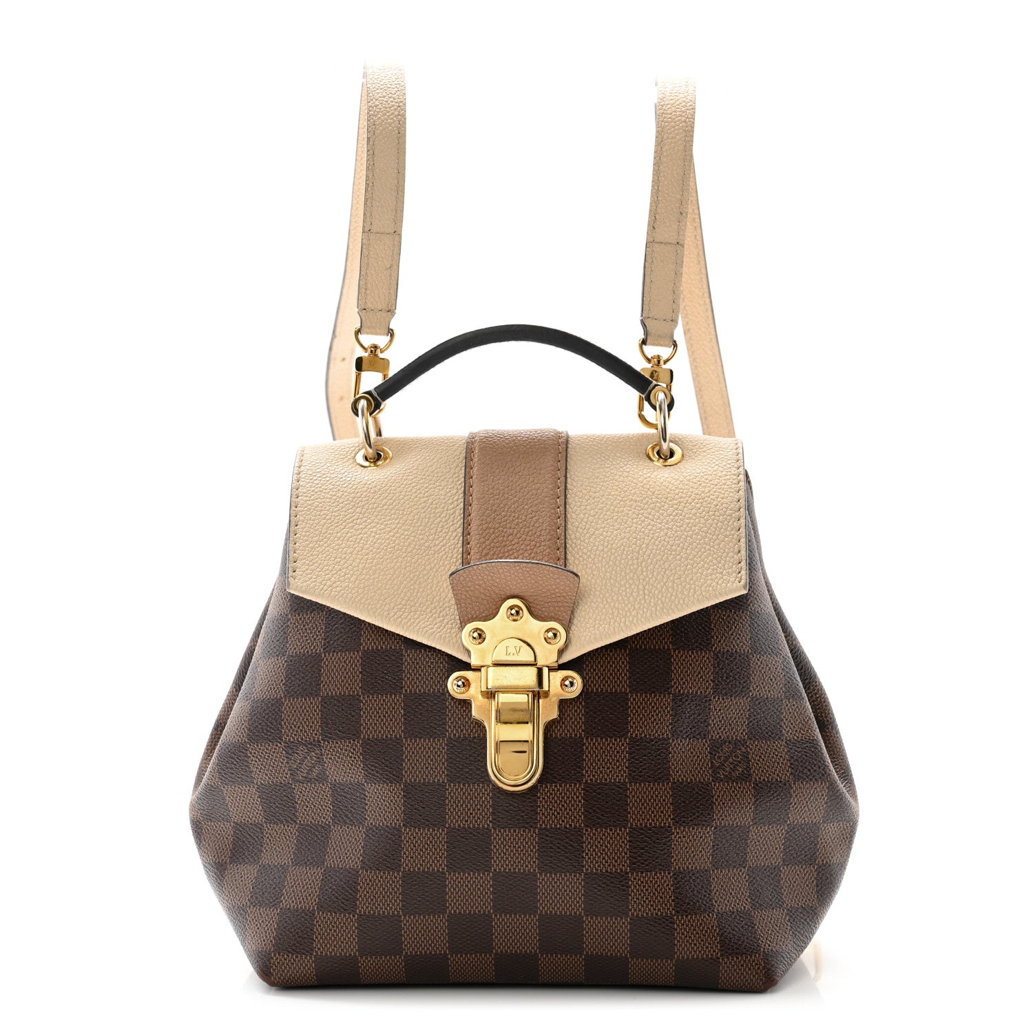 Louis Vuitton Damier Ebene Clapton Backpack Creme 1 of 15