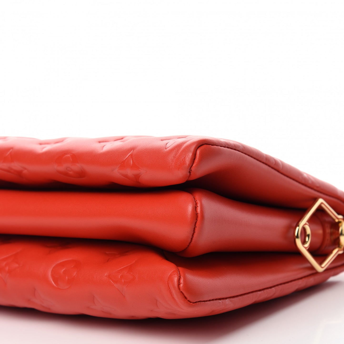 Lambskin Embossed Monogram Coussin PM Red