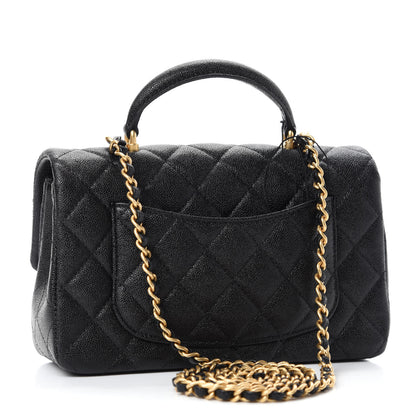Chanel Caviar Quilted Mini Top Handle Rectangular Flap Black 3 of 11