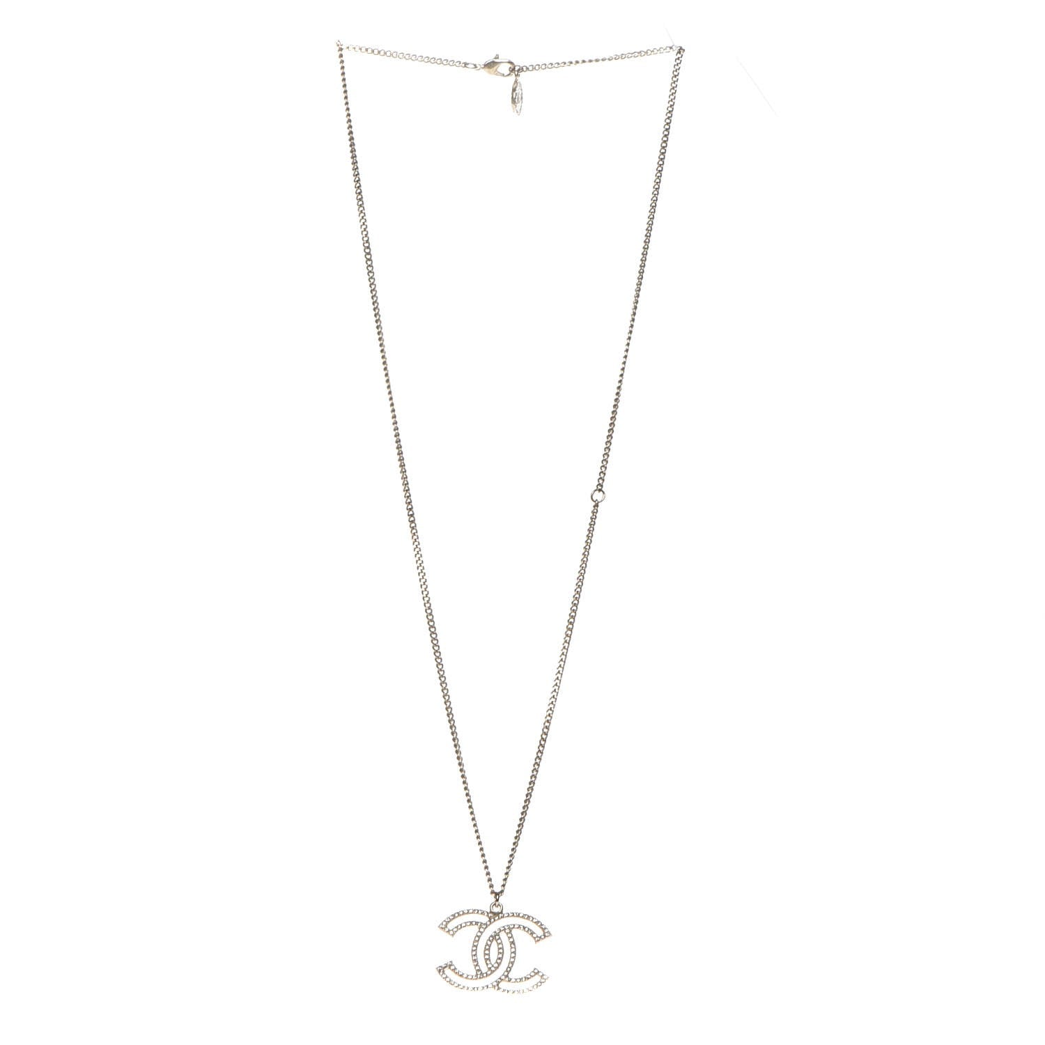 Chanel Crystal CC 100 Anniversary Necklace Gold 4 of 7