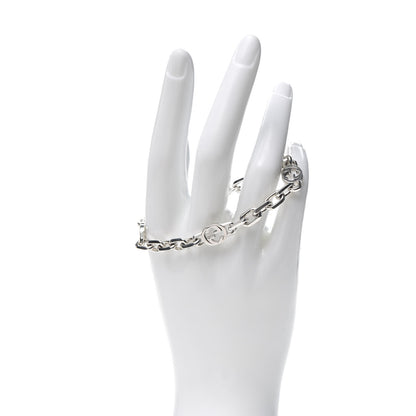 Gucci Sterling Silver Narrow Interlocking G Link Bracelet 2 of 5