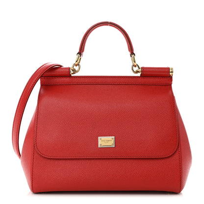 Dolce & Gabbana Dauphine Medium Miss Sicily Satchel Dark Red 1 of 18