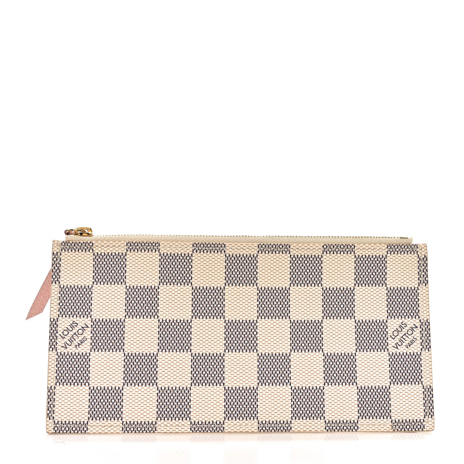 Louis Vuitton Damier Azur Felicie Chain Wallet Zippered Insert Rose Ballerine 1 of 6
